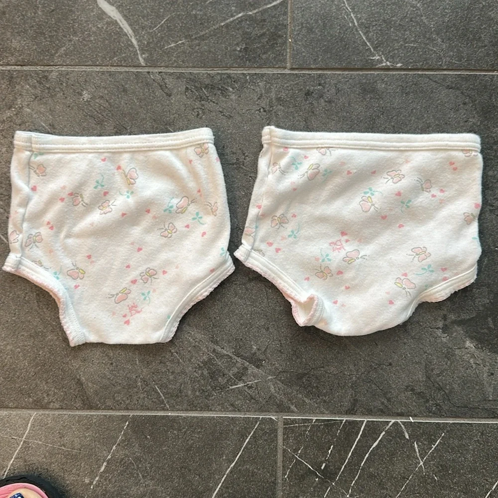 Vintage 90s Baby Dior White and Pink Patterned Underwear